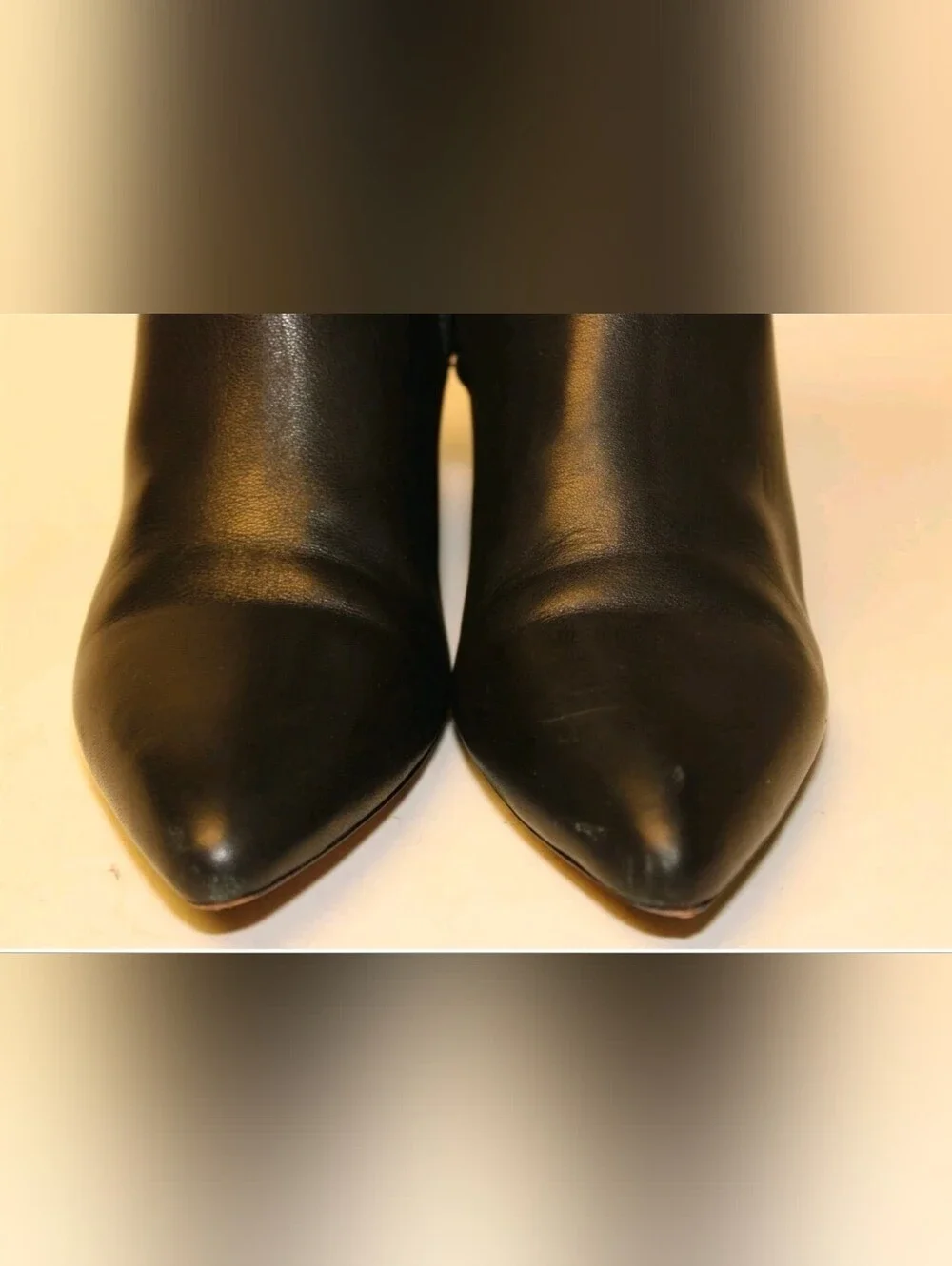 Alexander Wang Black Leather Pointed Ankle Boots w Lifted Silver Heel Accent 8 - Picture 4 of 14